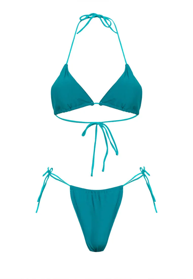 Classic Teal Tie-Back Bikini #205