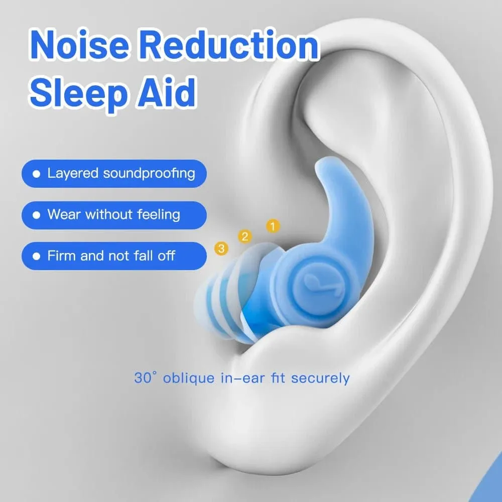 Silicone Earplugs for Peaceful Sleep & Noise Blocking